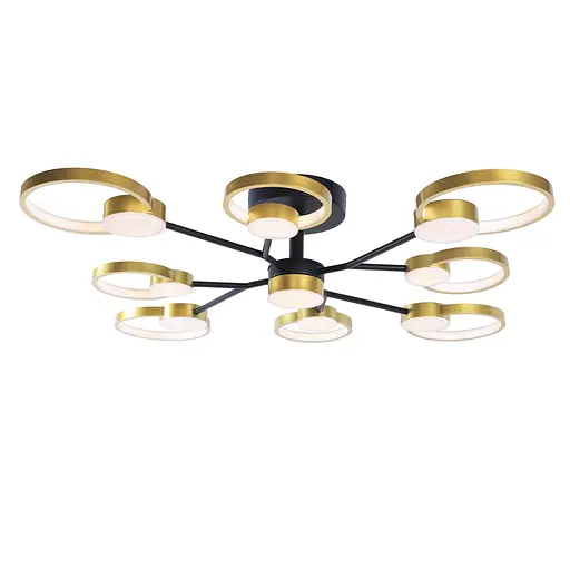 Люстра светодиодная акриловая Sirius Ш 1313/9 Black+Gold