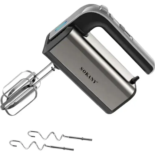 Ручний міксер Sokany CX-6651 з насадками для тесту 5 швидкостей 800Вт Сірий - фото 1