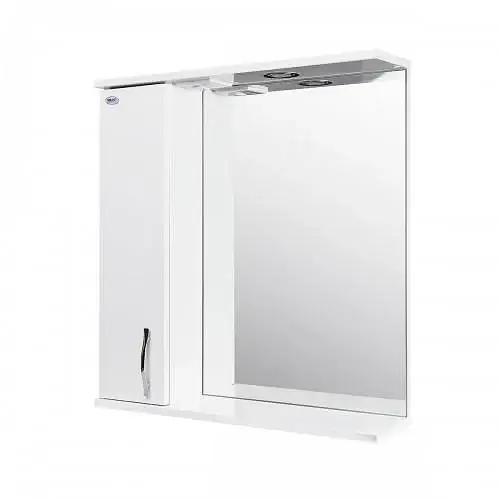 Зеркало со шкафчиком Kraft Прима левое 50 см Белый 30412 - фото 2