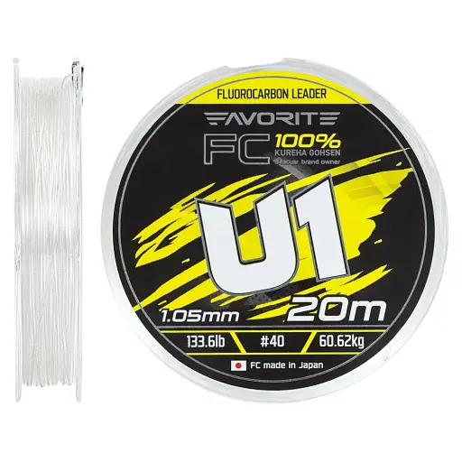 Флюорокарбон Favorite U1 FC 20 м 40/1.05 мм 133.6 lb/60.62 кг