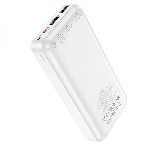 Зарядний мобільний акумулятор Hoco J101A 20000mAh PD20W+QC3.0 (22.5W) Білий - фото 2
