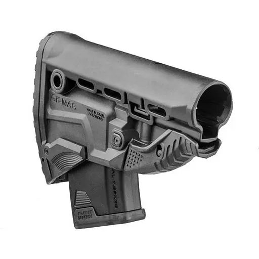 Приклад Fab Defense для AK с держателем магазина черный без буферной трубы