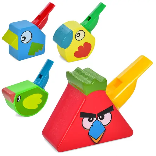 Свисток деревянный, фигурки-птички, MD1934, с подставкой (в ассортименте) - фото 2