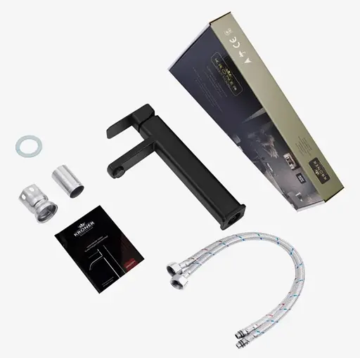 Змішувач для раковини Kroner KRP Edelstahl Kubus - SCH010-3 (CV031191) - фото 6