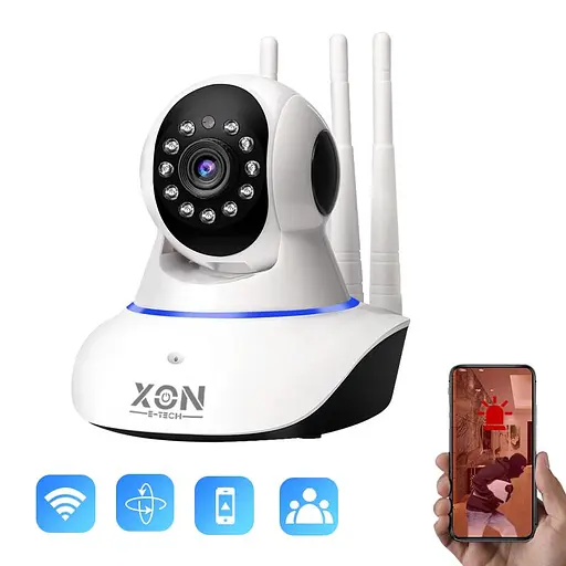 IP-камера поворотная XON SmartCam Wi-Fi 1080P (QTWEW21VW 4903) Белая - фото 2