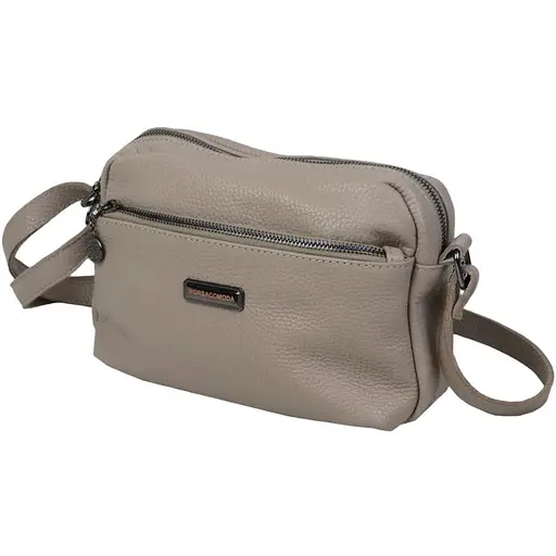 Женская кожаная сумка Borsacomoda на плечо песочная sum0028715 - фото 1