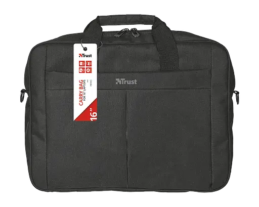 Сумка 16" Trust Primo Carry Bag Black поліестер 39 x 32 x 6.5 см (21551) - фото 2