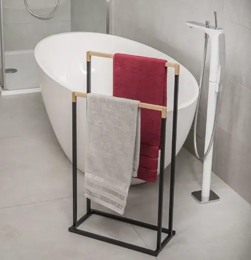 Вішалка для рушників Yoka Zola black bamboo P.ZOLA-2-BLK Чорний матовий - фото 7