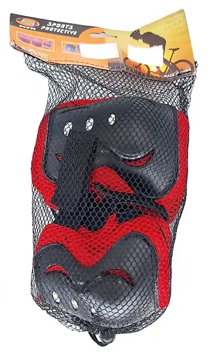 Комплект детской защиты Union group А07 S (5–9 лет) черно-красный (G0000577) - фото 3