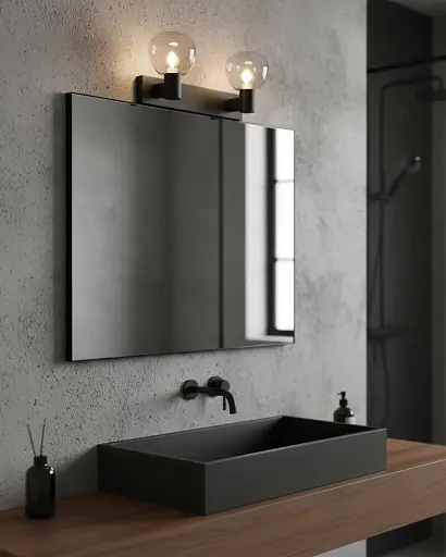 Бра, настінний світильник Goldlux 336026 Pola G9 2x5W IP44 чорний - фото 2