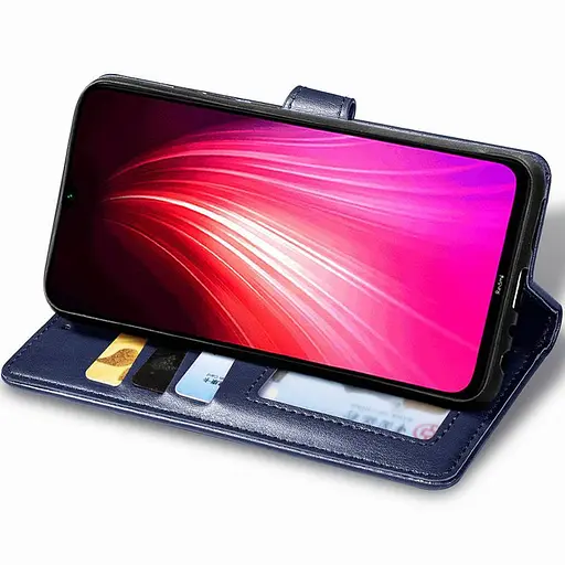 Чохол-книжка Getman Gallant (PU) для Xiaomi Redmi Note 8T шкіряний синій - фото 3