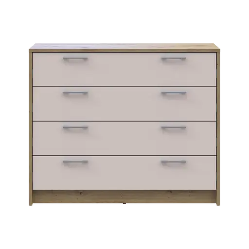 Комод Doros Ронди Дуб Артизан/Кашемир 4 ящика 100х40х82 (41516187) - фото 3