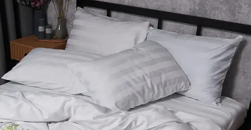 Набор наволочек Moon&Star Satin Stripe Royal White 50х50 см 2 шт - фото 2