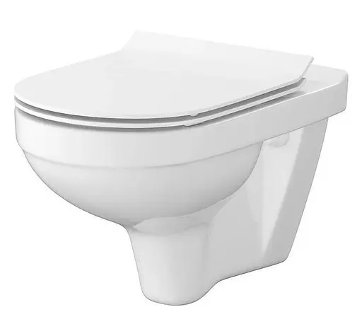 Унітаз підвісний CET 472 Cersanit Zip SimpleOn з дюропластовим Slim сидінням SoftClose+QuickRelease 30412 - фото 1