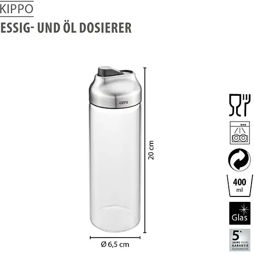 Диспенсер для оцту та олії Gefu Kippo 400 мл (33732) - фото 2