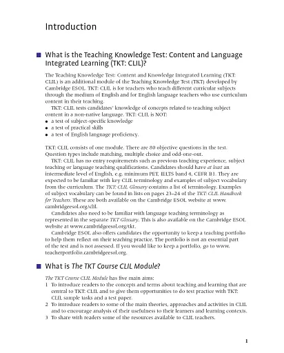 The TKT Course CLIL Module - фото 2