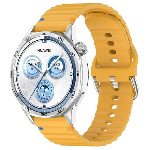 Силиконовый ремешок Wavy для Smart Watch 20mm Dark Yellow