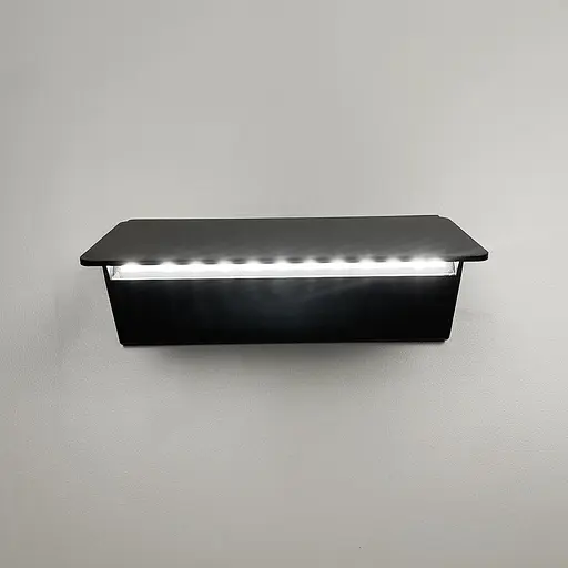 Чорне мінімалістичне регулююче бра Line F 19х8 см Арт. WB 44/190 BK - фото 5