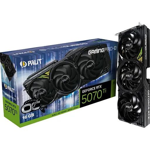 Відеокарта Palit GeForce RTX 5070 Ti GamingPro-S OC (NE7507TS19T2-GB2031U) EU [152331]