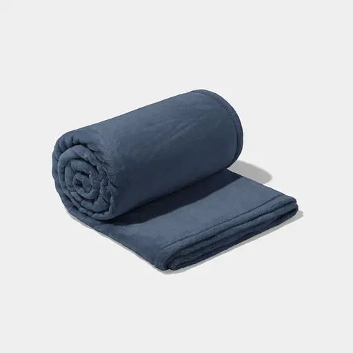 Плед LeLit велсофт гладкокрашеный 200х220 см серо-синий PL-0005 (le2000000340371) - фото 2