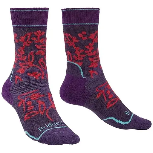 Шкарпетки Bridgedale Hike MW Endurance Boot Wmn Pattern L Purple/Pink (1053-710093.121.L)