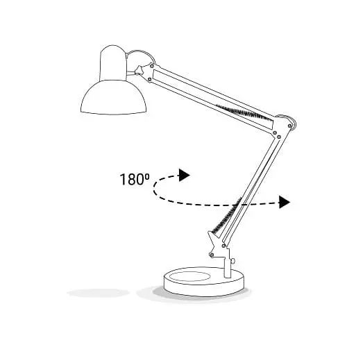 Настольный светильник под лампу | Арт. DE1430 белый | Line F - фото 4