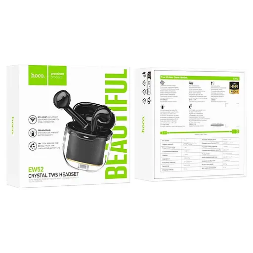 Беспроводные TWS наушники Hoco EW52 вкладыши black - фото 4