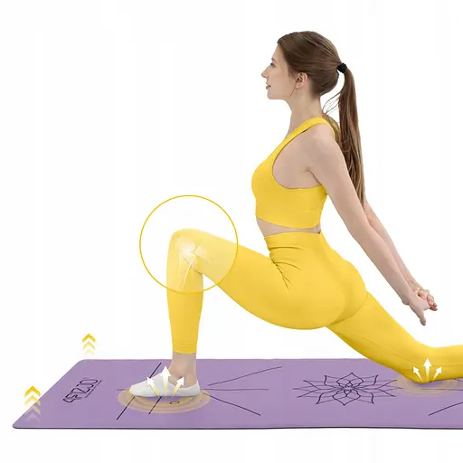 Коврик (мат) спортивный 4FIZJO PU 183 x 68 x 0.4 см для йоги и фитнеса 4FJ0589 Violet (P-5907739319548) - фото 15