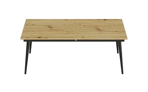 Стіл журнальний трансформер Dandi Small Ferrum-decor 45x120(160)x60 Чорний метал ДСП Дуб Артізан 16 мм (FRD-106792) - фото 9