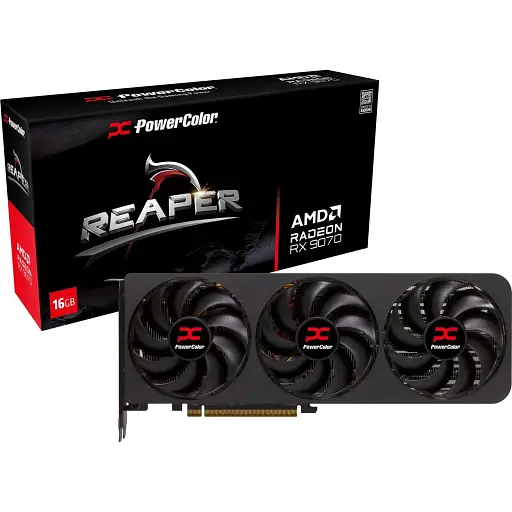 Відеокарта PowerColor Reaper AMD Radeon RX 9070 16GB GDDR6 (RX9070 16G-A) EU [146328]