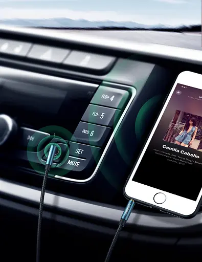 Аудио кабель Ugreen AV112 3.5 мм Male to 3.5 мм Male Cable золотистый Plated Metal Case with Braid (60180) - фото 4