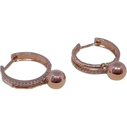 Золотые серьги-подвески Favoritum с фианитами. 211243