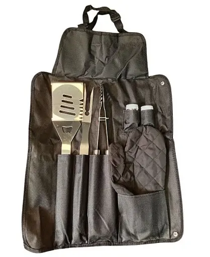 Набор для гриля и барбекю: 3 больших аксессуара - Для любителей BBQ - из нержавеющей стали с фартуком 2306 - фото 8