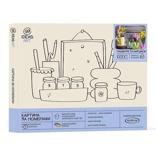 Набор для росписи по номерам "Гиацинты и нарциссы" 40*50 см - фото 2