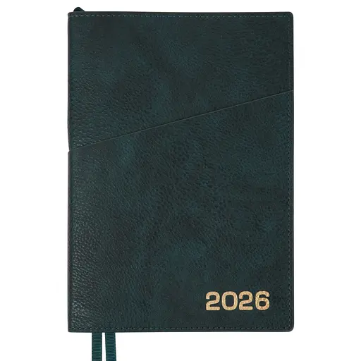 Щоденник-діловий записник А5 Leo Planner Credo 2026 інтегральний смарагдовий 368 сторінок (252646)