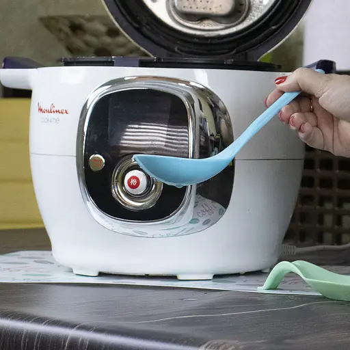 Ложка для мультиварки риса половник пластиковая глубокая 22х7 см Розовый 87993 - фото 8