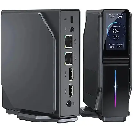 Неттоп Firebat S1 Black N100 8Gb DDR4 256Gb SSD WiFi 6 Bluetooth 4.2 2xGLan 2xUSB 3.0 / 2xUSB 2.0 2xHDMI Windows 11 Pro