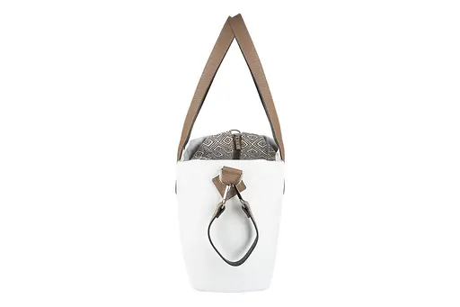 Сумка MyMia ручки кожа, коврик, ремни для коляски, бело-коричневый Nuvita det0018668 - фото 4