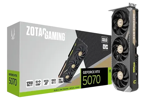 Відеокарта GeForce RTX 5070 12GB Zotac Solid OC (ZT-B50700J-10P)