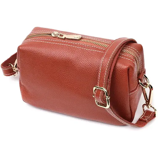 Женская сумка Vintage с двумя ремнями из натуральной кожи 19х11х9 см sum0029050 - фото 1