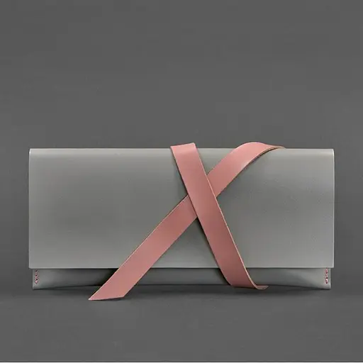 Кожаный женский тревел-кейс Voyager 1.0 Серый с розовым - фото 5