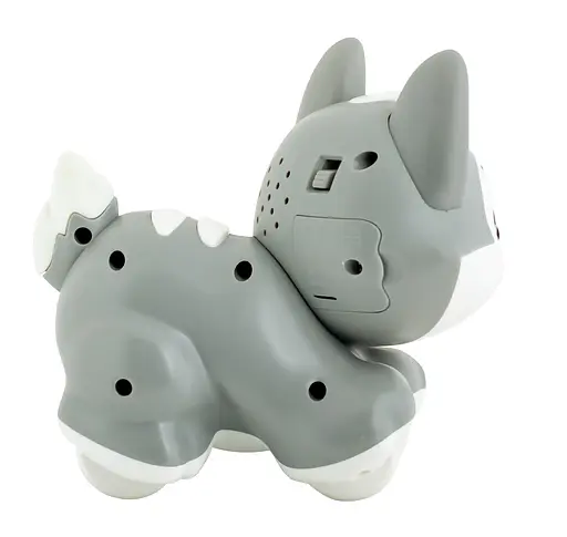 Іграшка музична Baby Team Домашній улюбленець сіра (8658_хаскі сіренький) - фото 2