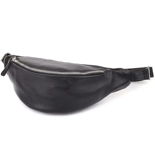 Зручна чоловіча бананка відмінної якості з гладкої натуральної шкіри SHVIGEL 34х14х7 см sum0028970 - фото 1