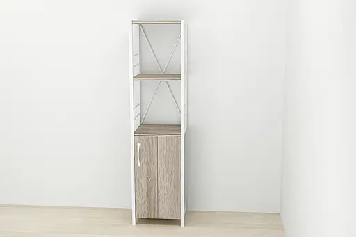 Етажерка 3/34 Ferrum-decor Серії Конект із тумбою 144x34x28 Білий ДСП Сонома Трюфель (FRD-104432) - фото 2