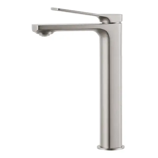 Смеситель для умывальника высокий Volle Solo 26 мм cepillado níquel 1510.011302 Никель - фото 1