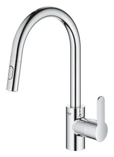 Змішувач для мийки Grohe Eurostyle Cosmopolitan з висувним виливом Хром 30412 - фото 2
