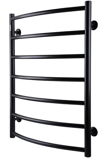 Водяна рушникосушка Unio LD W 700-500-7 BLK Драбинка Дуга, Чорний матовий - фото 5