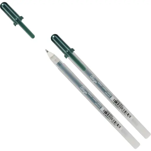 Ручка гелевая Sakura Glaze 3D-Roller Зеленый темный - фото 1