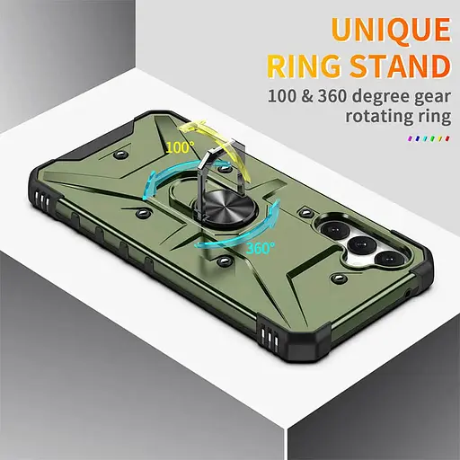 Чехол Epik ударопрочный Pathfinder Ring для Samsung Galaxy A14 4G/5G Зеленый/Army Green - фото 3