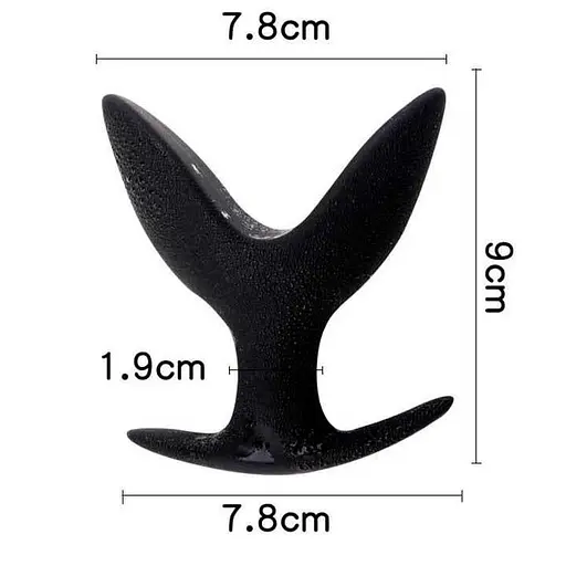 Анальна пробка-розширювач фігурна TPE 90 мм 25 мм / 78 мм чорна - фото 2